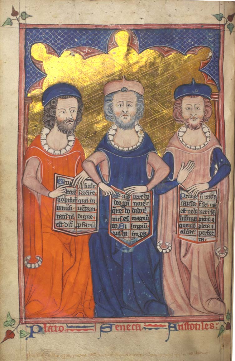 Plato, Seneca und Aristotles (mittelalterliche Darstellung)